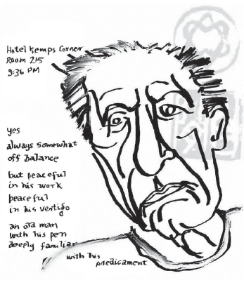 Leonard Cohen, self-portrait, 2003