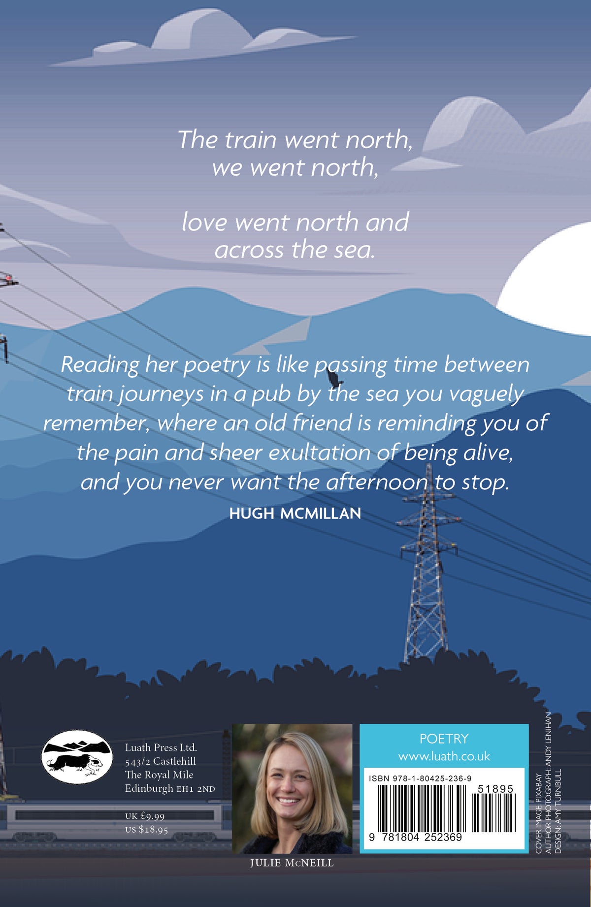 loves goes north by julie mcneill. poetry collection. back cover