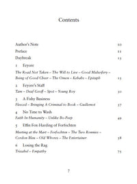 contents page from skirly crag by helen percy