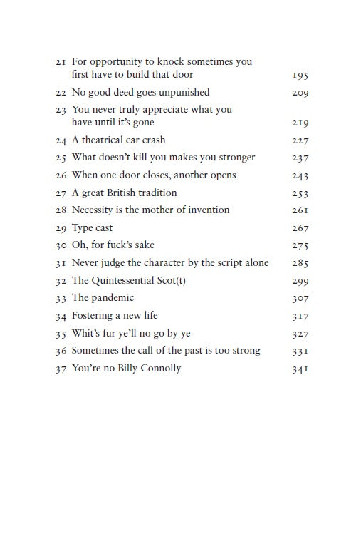contents page from its not where you start by scott kyle