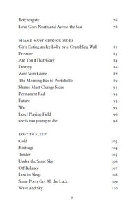 Contents page from Love goes north by julie mcneill