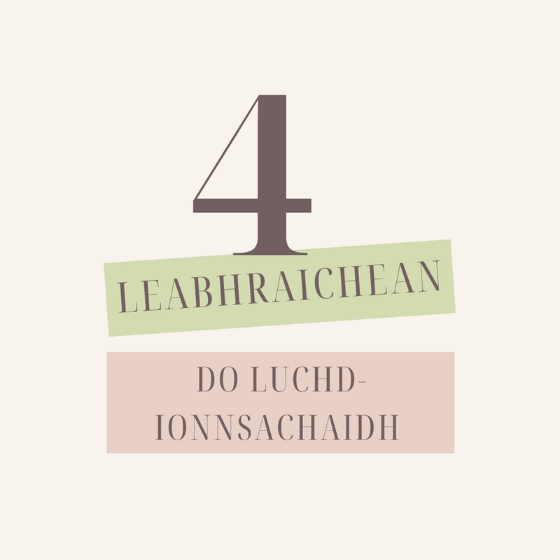 4 leabhraichean do luchd-ionnsachaidh!