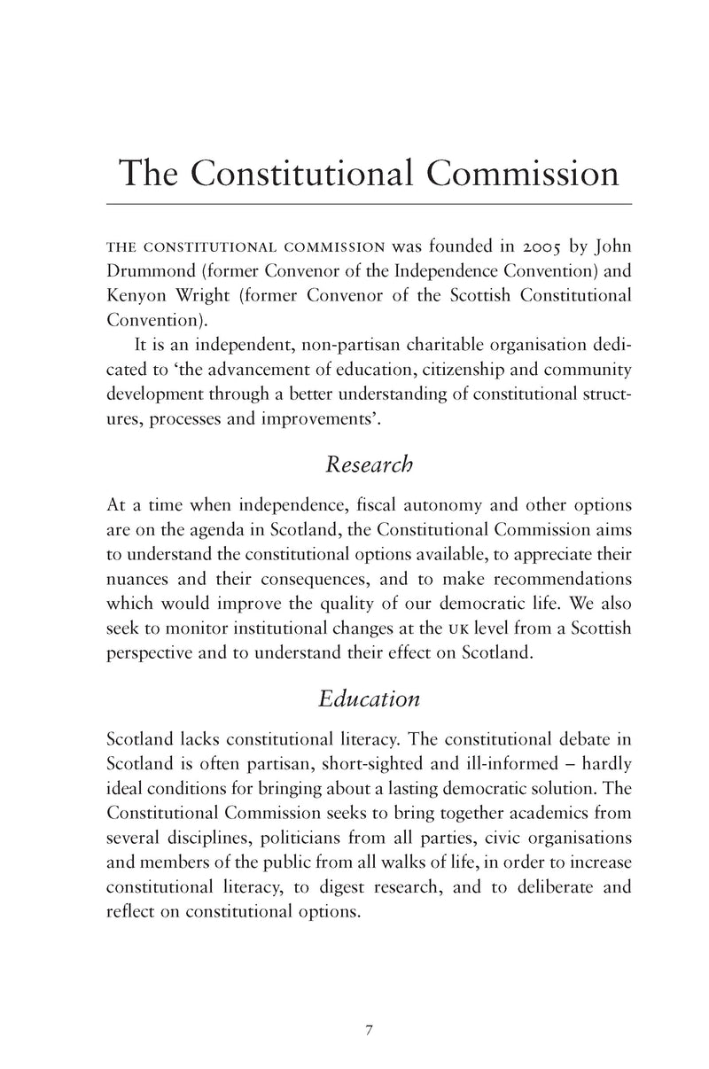 A Model Constitution for Scotland