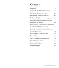 Contents page from Connecting Scotlands History by Anna Groundwater