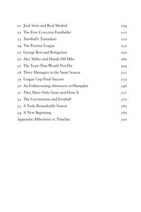 Contents page from hibs 150 by tom Wright