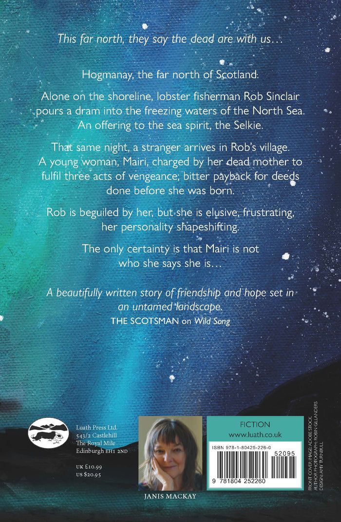 The back cover of on a northern shore by janis mackay