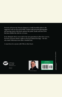Hibs book back cover. Blurb celebrating Hibernian FC fans