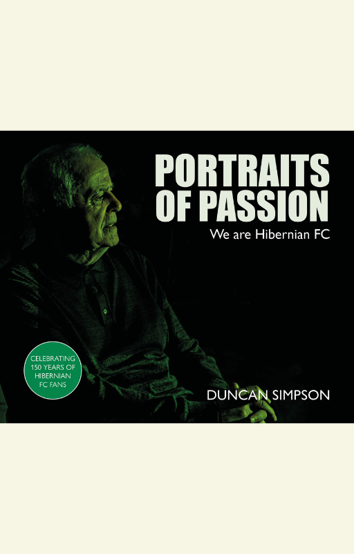 Photo of Pat Stanton for the front cover of Portraits of Passion Hibs Book