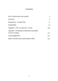 Contents page from Scottish Films by Mark Furse