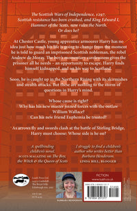 the back cover of to war with wallace by barbara henderson. childrens historical fiction book