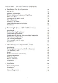 contents page from unfinished business by henry mcleish and james mitchell